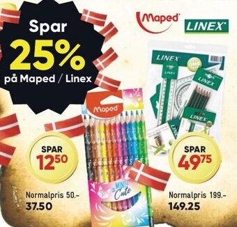 Bilka Spar 25% på maped/linex tilbud