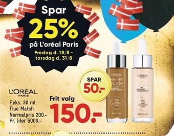 Bilka Spar 25% på l'oréal paris tilbud