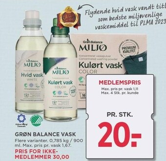 Grøn balance vask