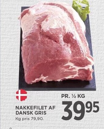 MENY Nakkefilet af dansk gris tilbud