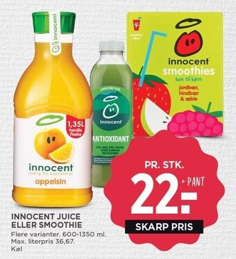 MENY Innocent juice eller smoothie tilbud