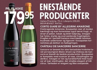 MENY Corte giare by allegrini amarone eller château de sancerre sancerre tilbud