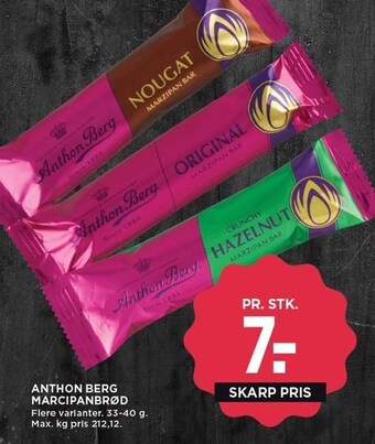 MENY Anthon berg marcipanbrød tilbud
