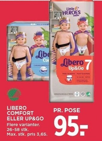 MENY Libero comfort eller up&go tilbud