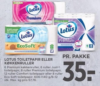 MENY Lotus toiletpapir eller køkkenruller tilbud