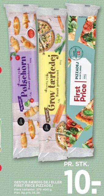 MENY Gestus færdig dej eller first price pizzadej tilbud
