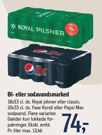 Føtex Øl- eller sodavandsmarked tilbud