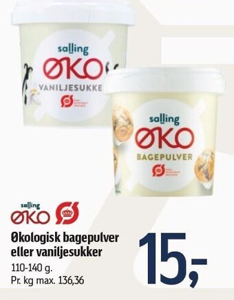 Føtex Økologisk bagepulver eller vaniljesukker tilbud