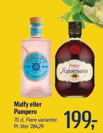 Føtex Malfy eller pampero tilbud