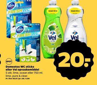 Netto Domestos WC sticks eller Vel opvaskemiddel tilbud