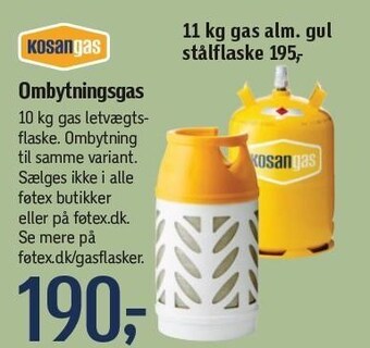 Føtex Kosangas ombytningsgas tilbud