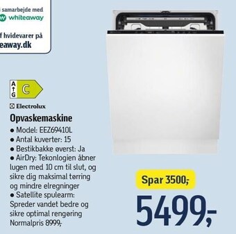 Føtex Electrolux opvaskemaskine tilbud