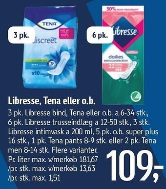 Libresse, tena eller o.b.