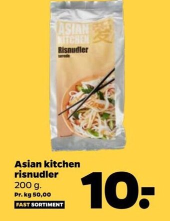 Netto Asian kitchen risnudler 200 g. tilbud