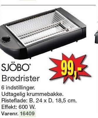 Harald Nyborg Sjöbo brødrister tilbud