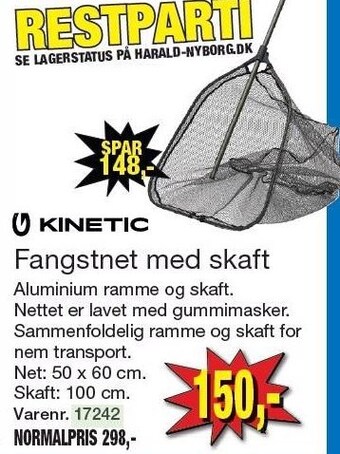 Harald Nyborg Kinetic fangstnet med skaft tilbud