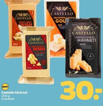 Netto Castello hård ost 200 g. tilbud