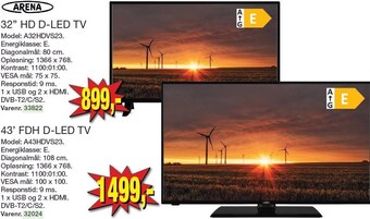 Harald Nyborg Arena 32 hd d-led tv eller 43' fdh d-led tv tilbud