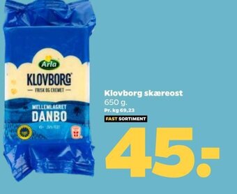 Klovborg skæreost 650 g.