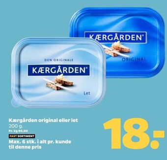 Netto Kærgården original eller let 200 g. tilbud