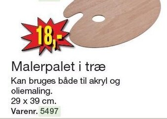 Malerpalet i træ