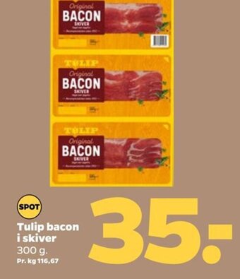Netto Tulip bacon i skiver tilbud