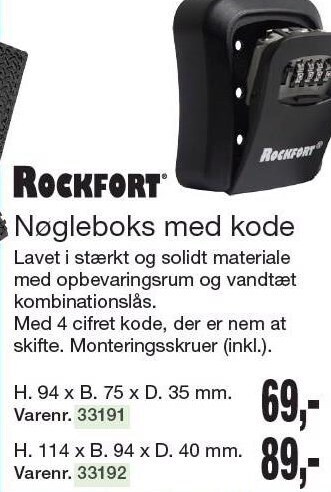 Harald Nyborg Rockfort nøgleboks med kode tilbud