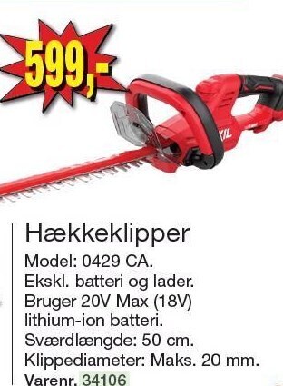 Harald Nyborg Hækkeklipper tilbud