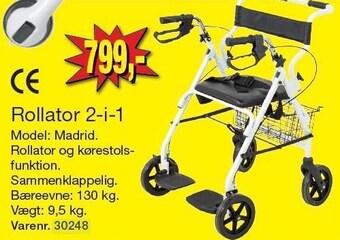 Harald Nyborg Rollator 2-i-1 tilbud