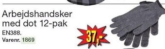 Harald Nyborg Arbejdshandsker med dot 12-pak tilbud