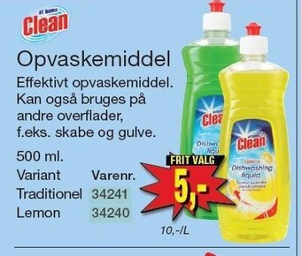 Harald Nyborg Clean opvaskemiddel tilbud