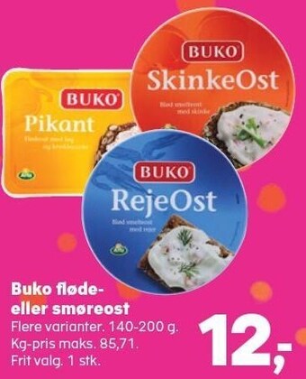SuperBrugsen Buko fløde eller smøreost tilbud