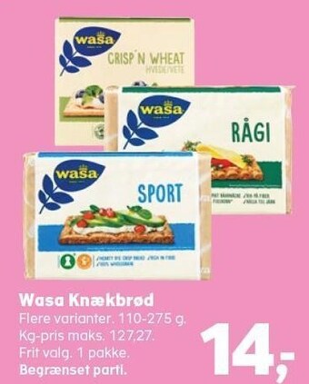 Wasa knækbrød - flere varianter