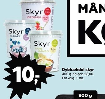Kvickly Dybbækdal skyr 400 g tilbud