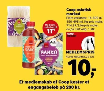 Kvickly Coop asiatisk marked tilbud