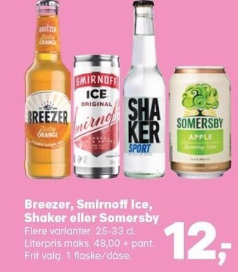 Kvickly Breezer, smirnoff ice, shaker eller somersby tilbud