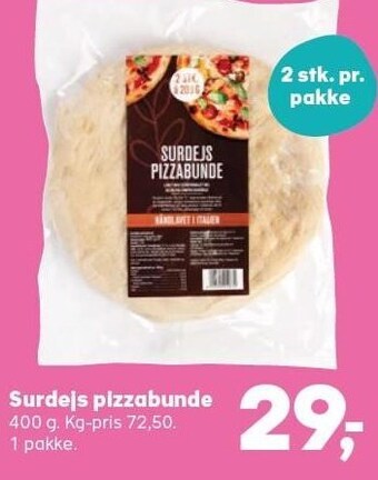 Kvickly Surdejs pizzabunde tilbud