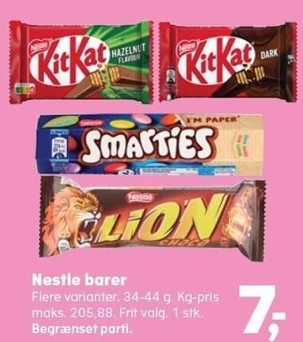 Kvickly Nestle barer tilbud