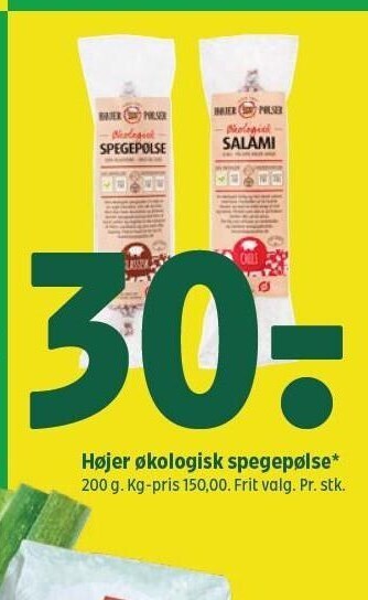 Coop 365 Højer økologisk spegepølse tilbud