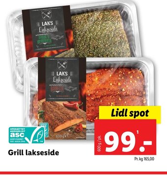 Lidl Grill lakseside tilbud