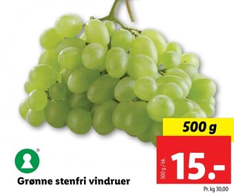 Lidl Grønne stenfri vindruer tilbud