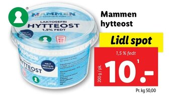 Lidl Mammen hytteost tilbud