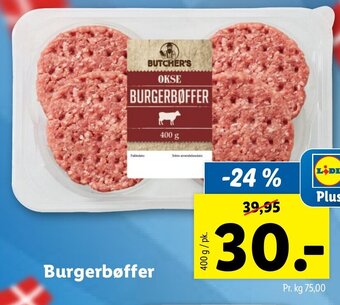 Lidl Burgerbøffer tilbud