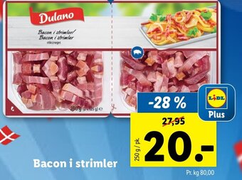 Lidl Bacon i strimler tilbud