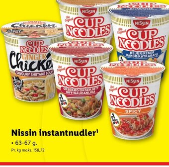 Lidl Nissin instantnudler¹ tilbud