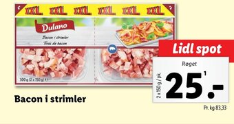Lidl Bacon i strimler tilbud