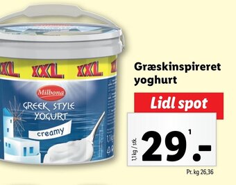 Lidl Græskinspireret yoghurt tilbud