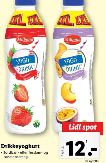 Lidl Drikkeyoghurt tilbud