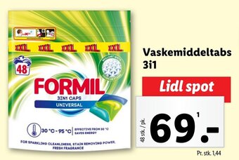 Lidl Vaskemiddeltabs 3i1 tilbud