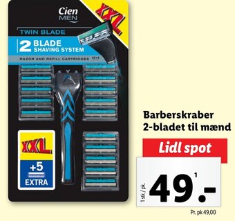 Barberskraber 2-bladet til mænd